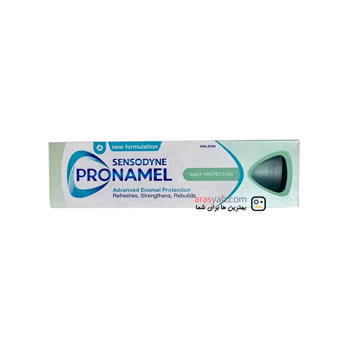 خمیر دندان نعنایی سنسوداین Pro namel حاوی فلوراید مدل Daily Protection برای دندان های حساس حجم 75 میل