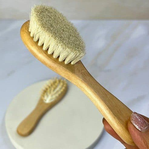 برس دو عددی چوبی نوزادی الیاف طبیعی کیدیلو kidilo — تصویر ۴