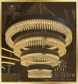 لوستر آویز کریستالی اسپیرال-80 60 40 20