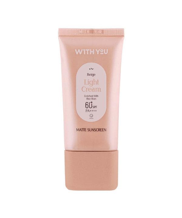 ضد آفتاب کرمی SPF 60 ویت یو 50 میل رنگ بژ روشن