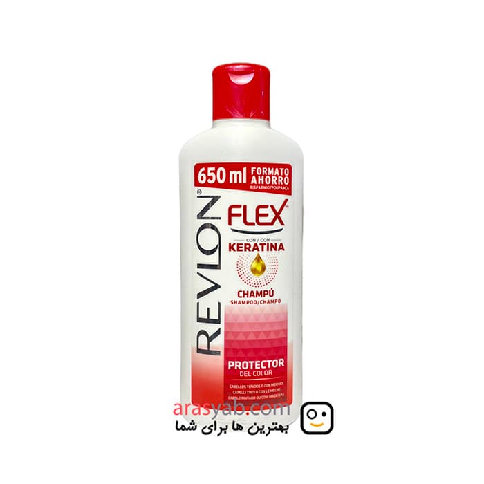 شامپو مو های رنگ شده رولون فلکس مدل del color حاوی کراتین حجم 650 میل