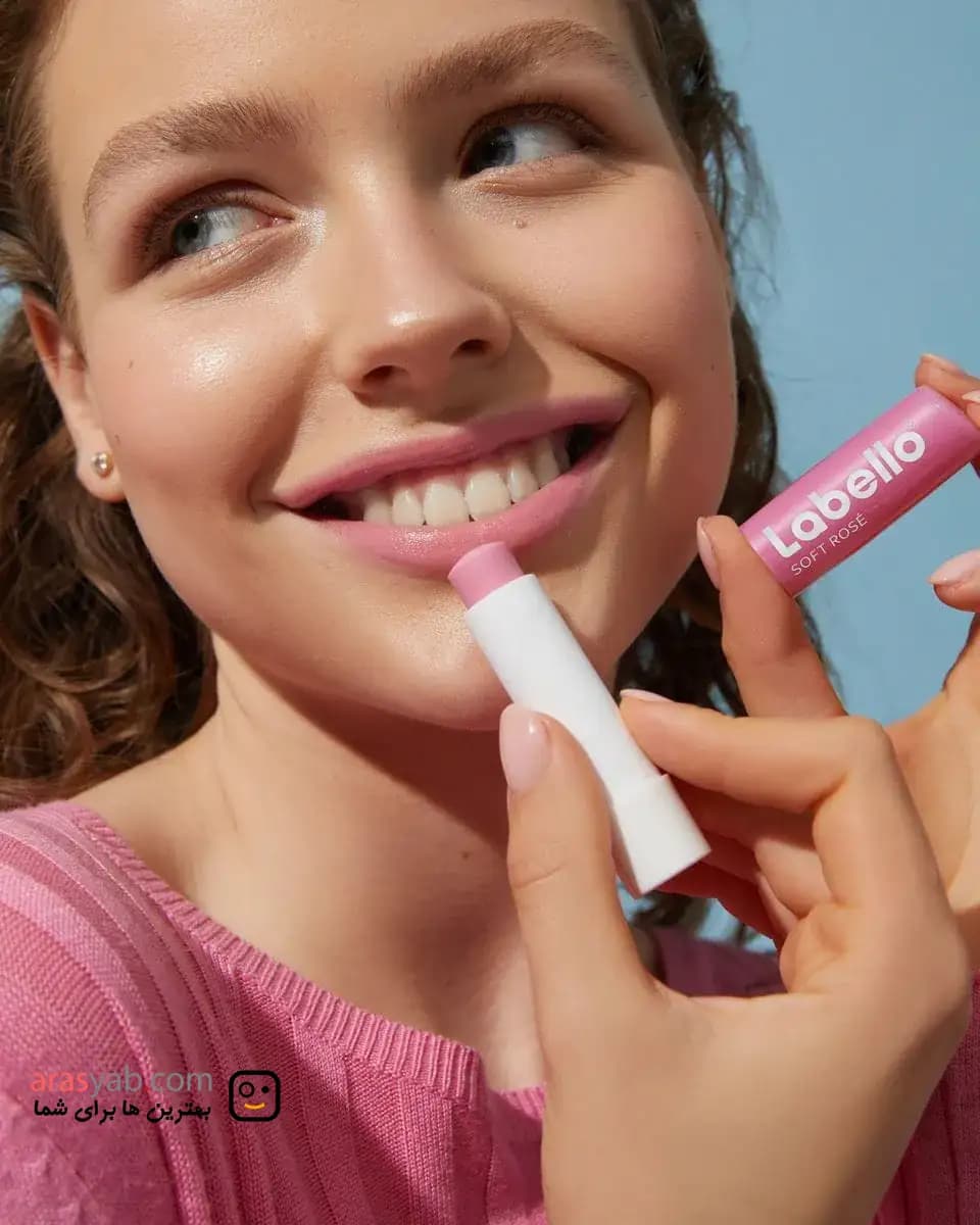 بالم لب گل رز لابلو Labello مدل Rose Soft — تصویر ۳