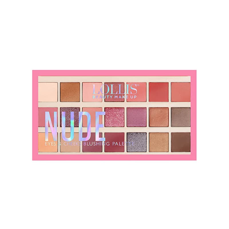 پالت سایه چشم و رژگونه لولیز کد 15 (لولیس) مدل Nude Eyes & Cheeks Blushing Palette