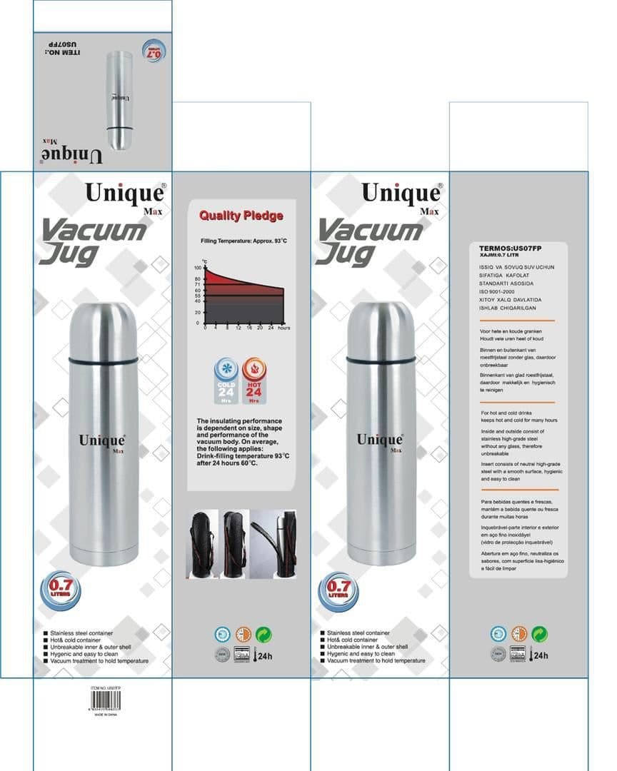 فلاسک کاور دار یونیک 750 میلی unique