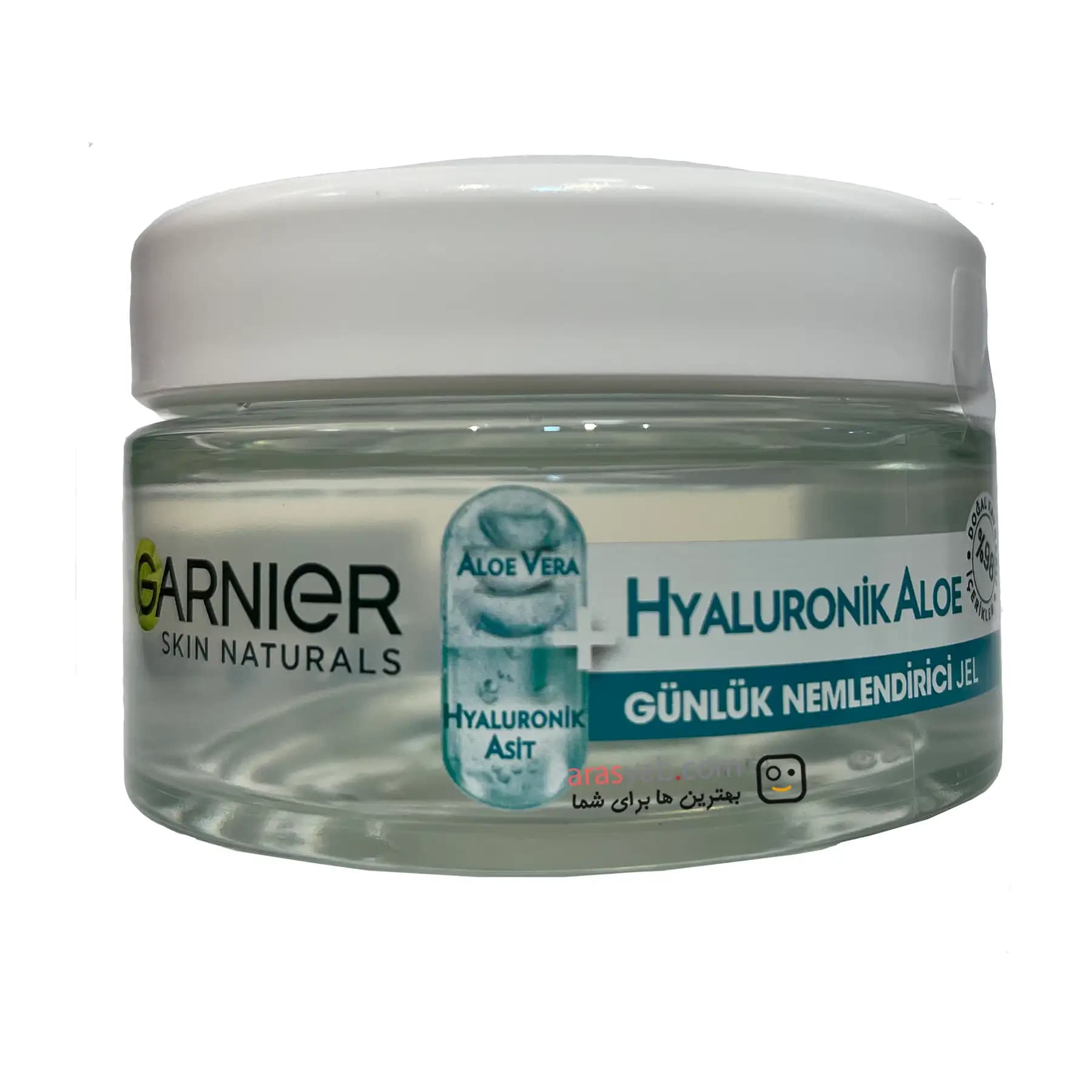 ژل آبرسان صورت گارنیر با عصاره آلوئه ورا مدل Hyaluronic Aloe Gel حجم 50 میلی