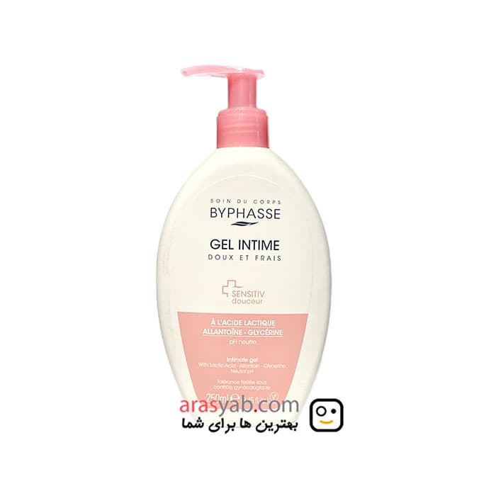 ژل بهداشتی بانوان بایفاس Byphasse برای پوست حساس مدل sensitiv douceur حجم 250 میل