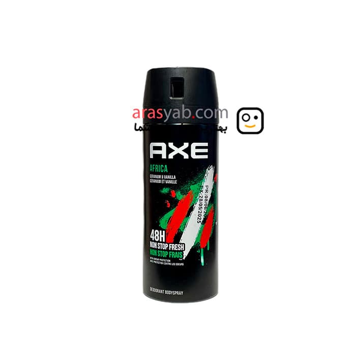 اسپری بدن مردانه آکس Axe مدل Africa با محافظت 48 ساعته حجم 150 میل