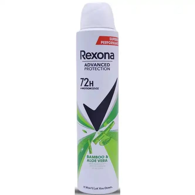 اسپری بدن رکسونا زنانه عصاره آلوئه ورا و بامبو Bamboo & Aloe vera با محافظت 72 ساعته حجم 200 میل — تصویر ۴