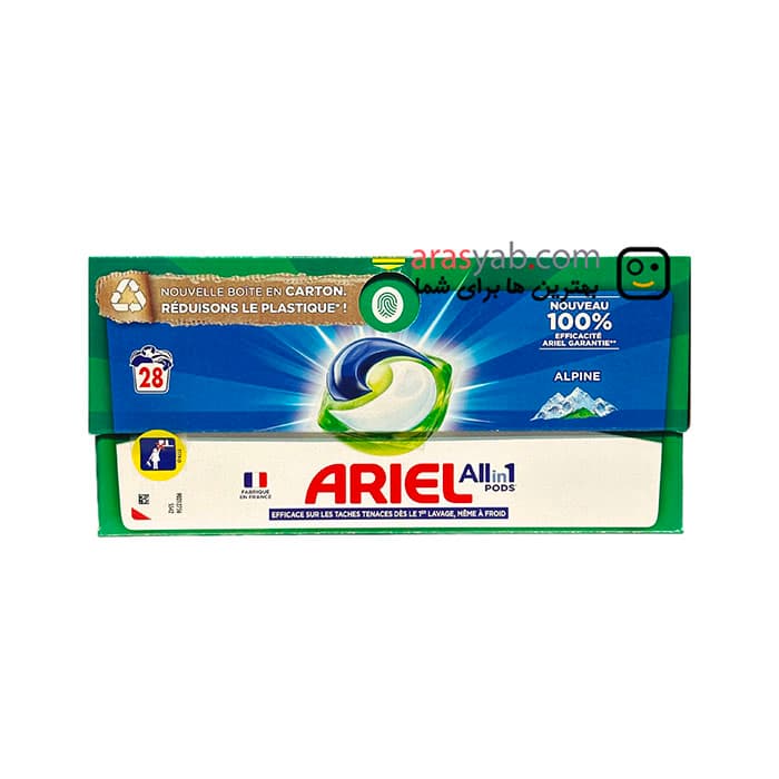 قرص لکه بر آریل Ariel مدل Alpine با عملکرد All in 1 بسته 28 عددی — تصویر ۷