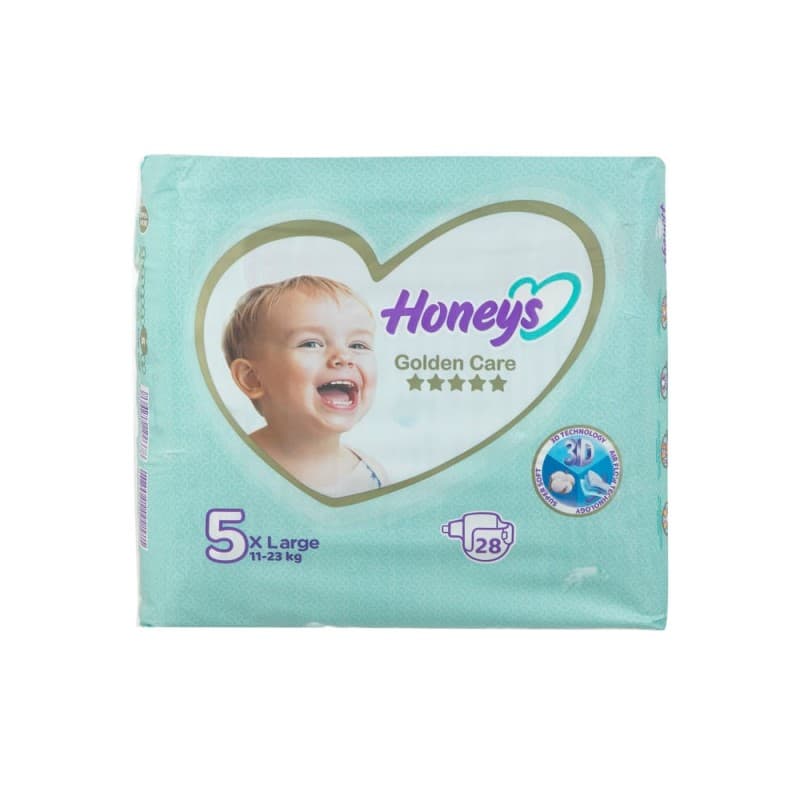 پوشک بچه سایز پنج (11-23 کیلوگرم) 28 عددی هانیز honeys