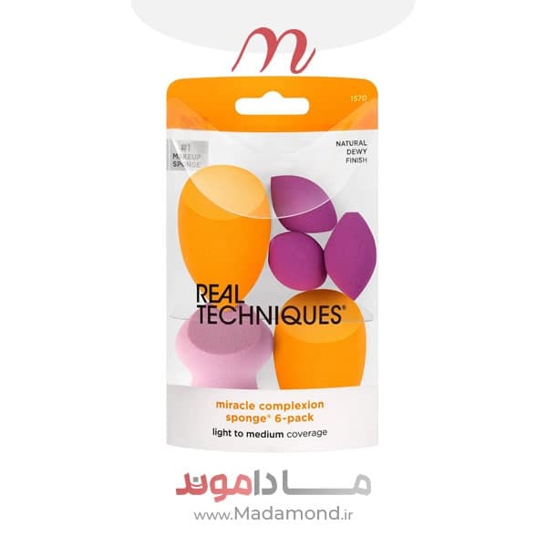 ست بیوتی بلندر ریل تکنیک اصل مدل 6 miracle sponges بسته 6 عددی — تصویر ۱۲