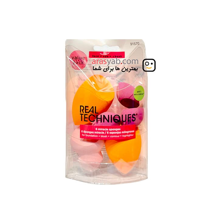 ست بیوتی بلندر ریل تکنیک اصل مدل 6 miracle sponges بسته 6 عددی
