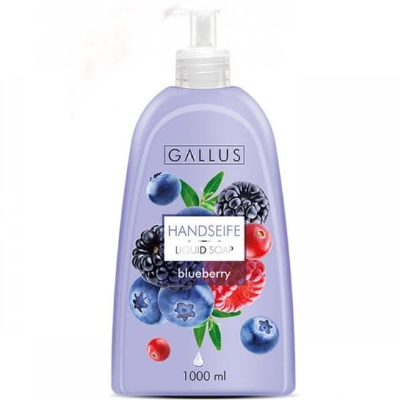 مایع دست گالوس Gallus مدل Blueberry با رایحه میوه های جنگلی حجم 1 لیتر — تصویر ۴