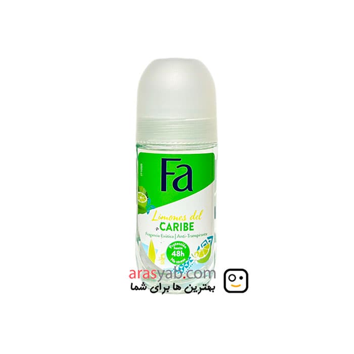 ضد تعریق رولی فا FA مدل Limones del caribe با رایحه لیموی کارائیب حجم 50 میل