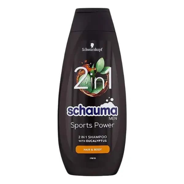 شامپو سر و بدن مردانه شوما schauma مدل sport power 2in1 حجم 400 میل — تصویر ۵