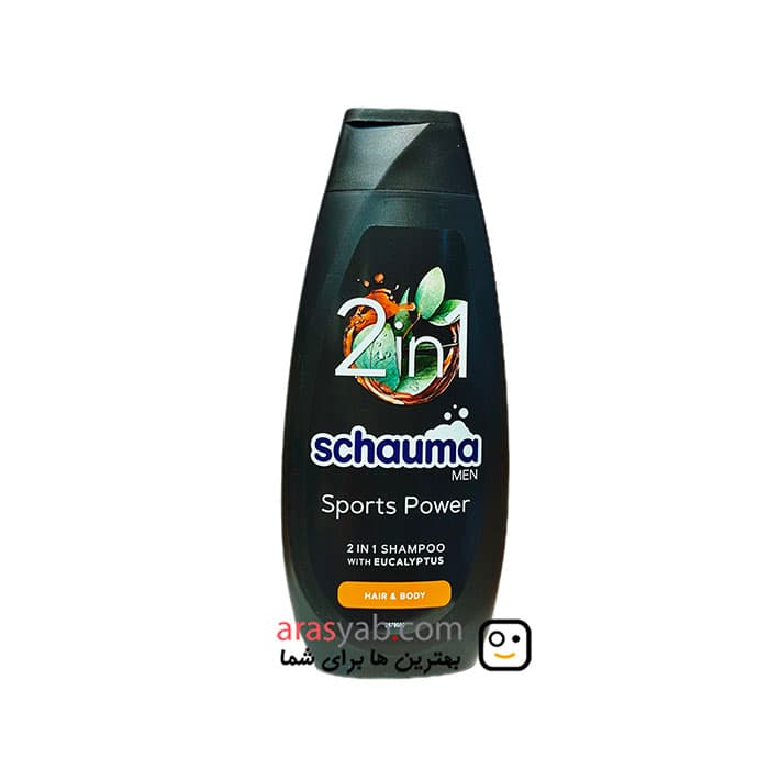 شامپو سر و بدن مردانه شوما schauma مدل sport power 2in1 حجم 400 میل