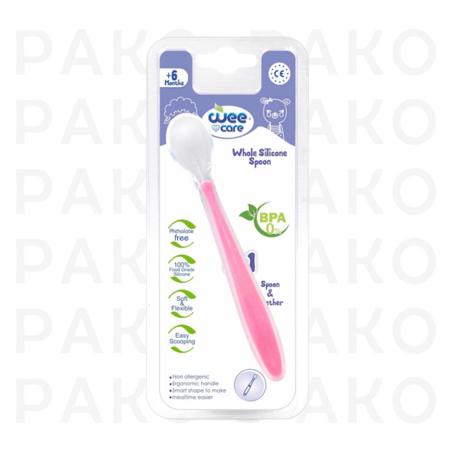 قاشق تمام سیلیکونی وی کر WeeCare کد U203 — تصویر ۷