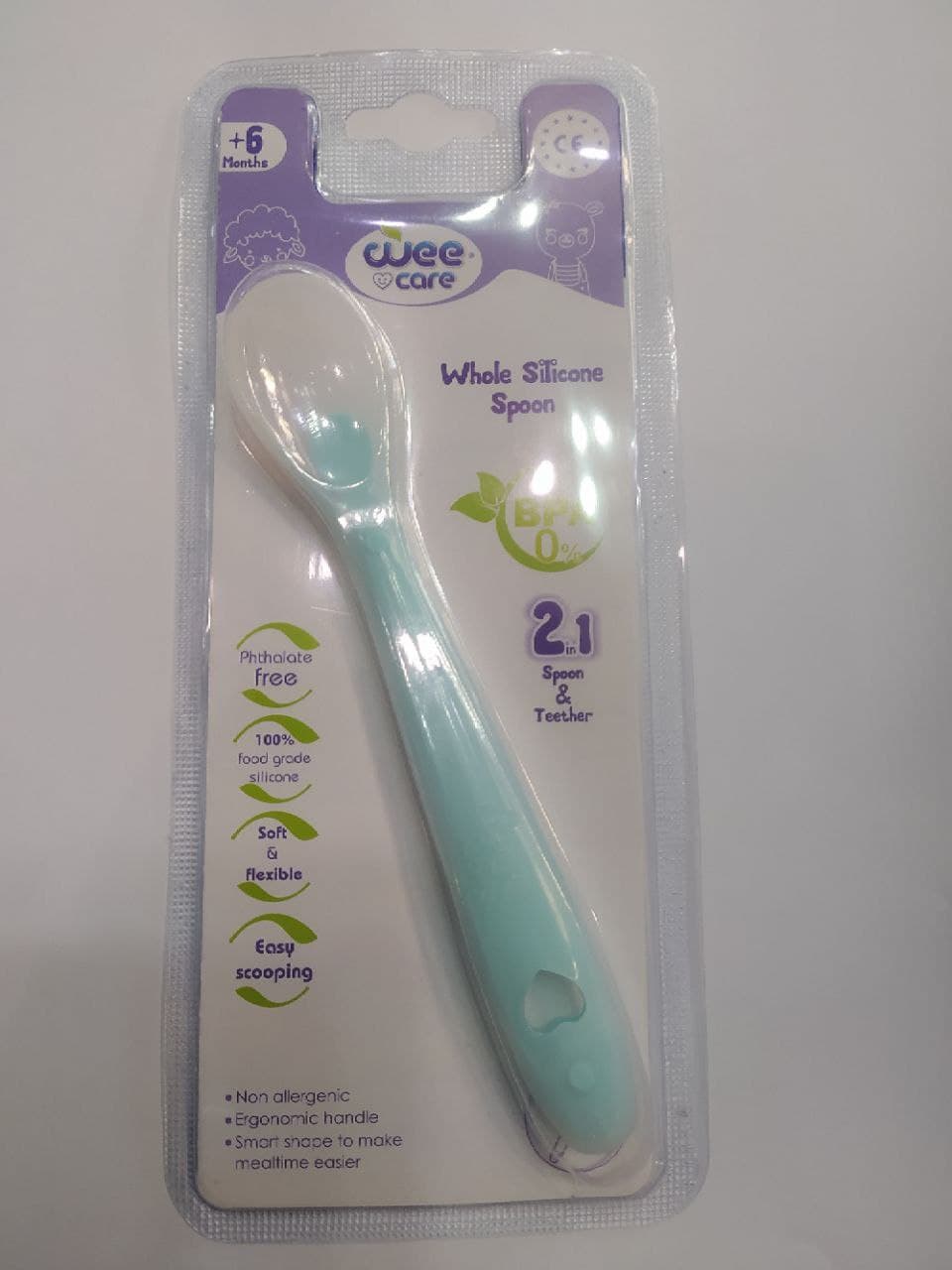 قاشق تمام سیلیکونی وی کر WeeCare کد U203