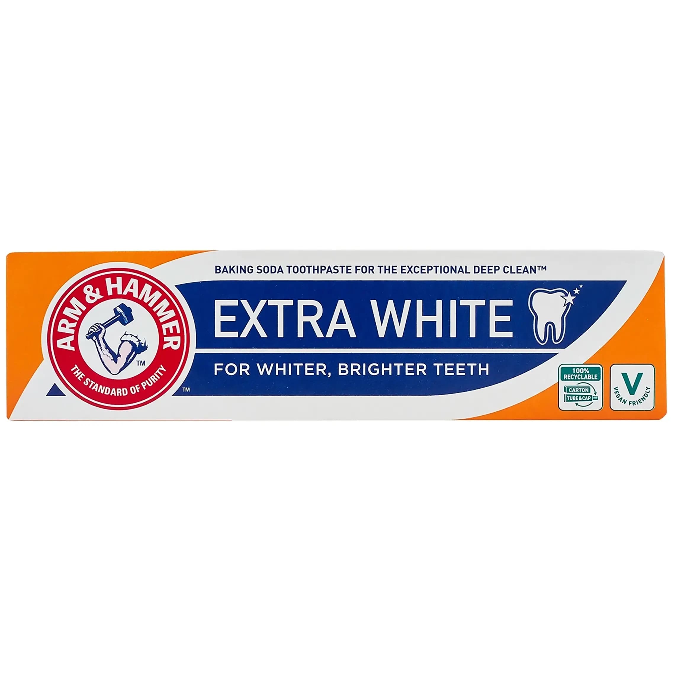 خمیر دندان آرم اند هامر Arm & hammer مدل Extra white سفید کننده قوی حجم 125 میل — تصویر ۴