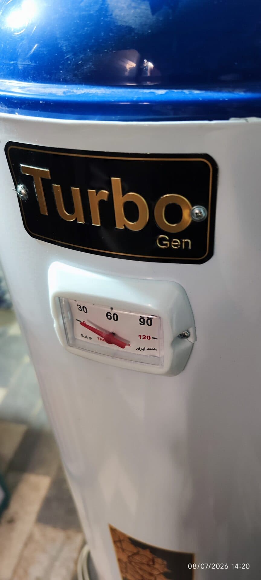 آبگرمکن برقی زمینی فوم دار استوانه ای توربو 160 لیتر Turbo jahan Model: T-160 گارانتی دار — تصویر ۷