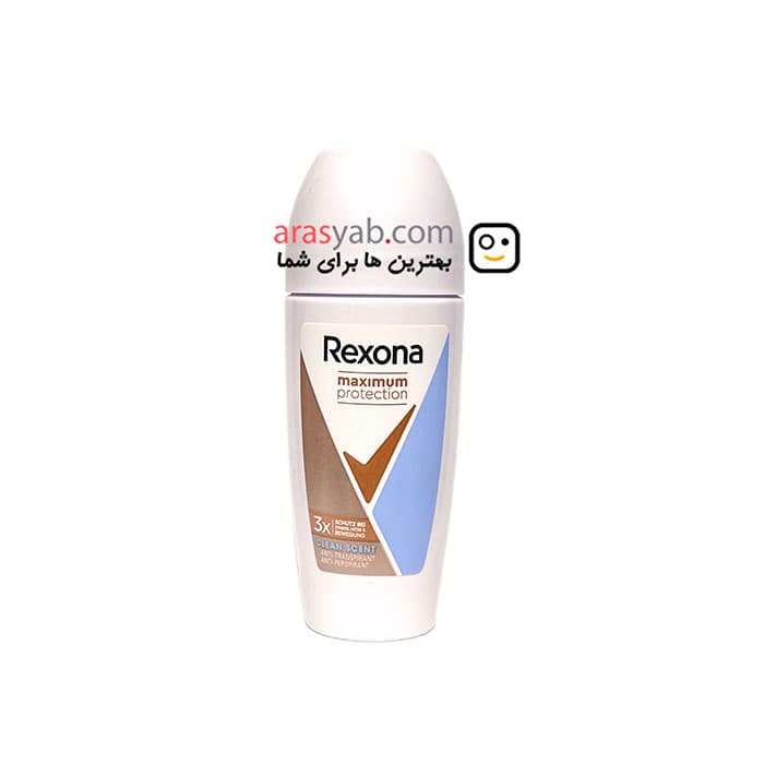 رول ضد تعریق رکسونا اصل زنانه مدل Clean Scent با محافظت 3 برابر قوی حجم 50 میل