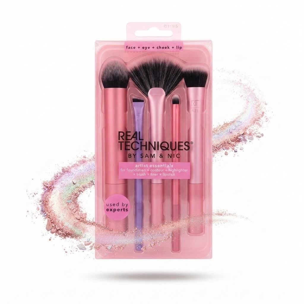 ست براش 5 تیکه ریل تکینک real techniques سری essential artist kit همه کاره — تصویر ۷