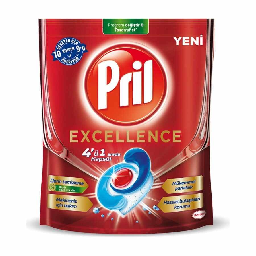 قرص ظرفشویی پریل اکسلنس EXCELLENCE مدل 4in1 بسته 60 عددی — تصویر ۷