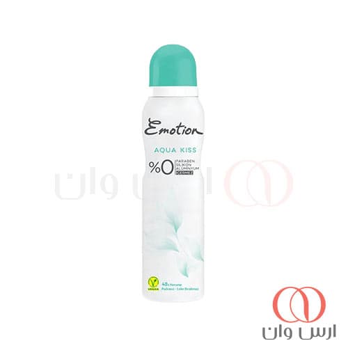 اسپری زنانه ایموشن EMOTION مدل Aqua kiss بدون آلومنیوم با رایحه ملایم حجم 150 میل — تصویر ۱۰