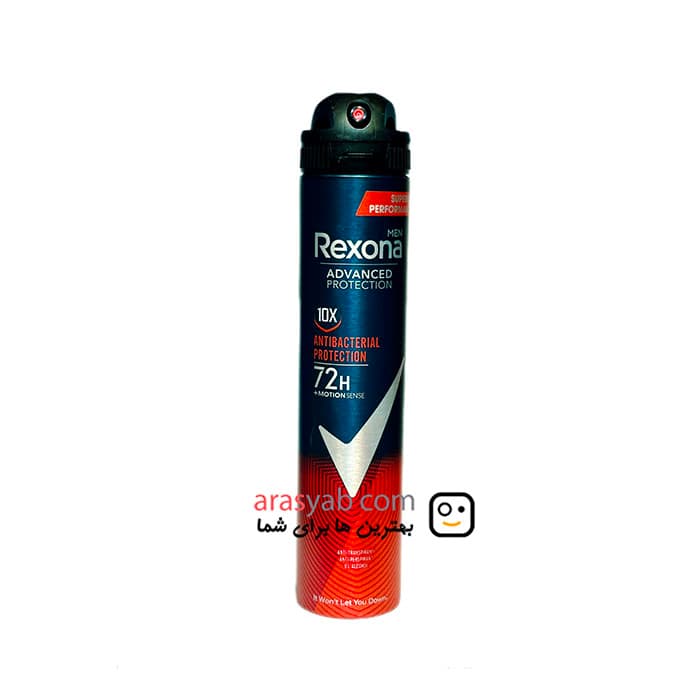 اسپری ضدتعریق مردانه رکسونا مدل Antibacterial protection با محافظت 72 ساعته حجم 200 میل