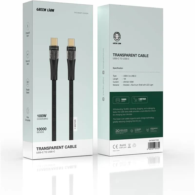 کابل گرین GREEN-gntrbrctcbk مشکی — تصویر ۳
