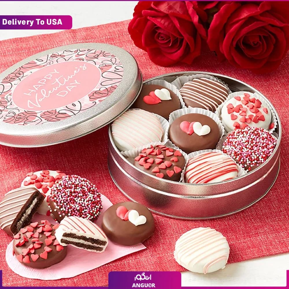 باکس کلوچه OREO با روکش شکلات بلژیکی – ویژه ولنتاین (Delivery to USA)