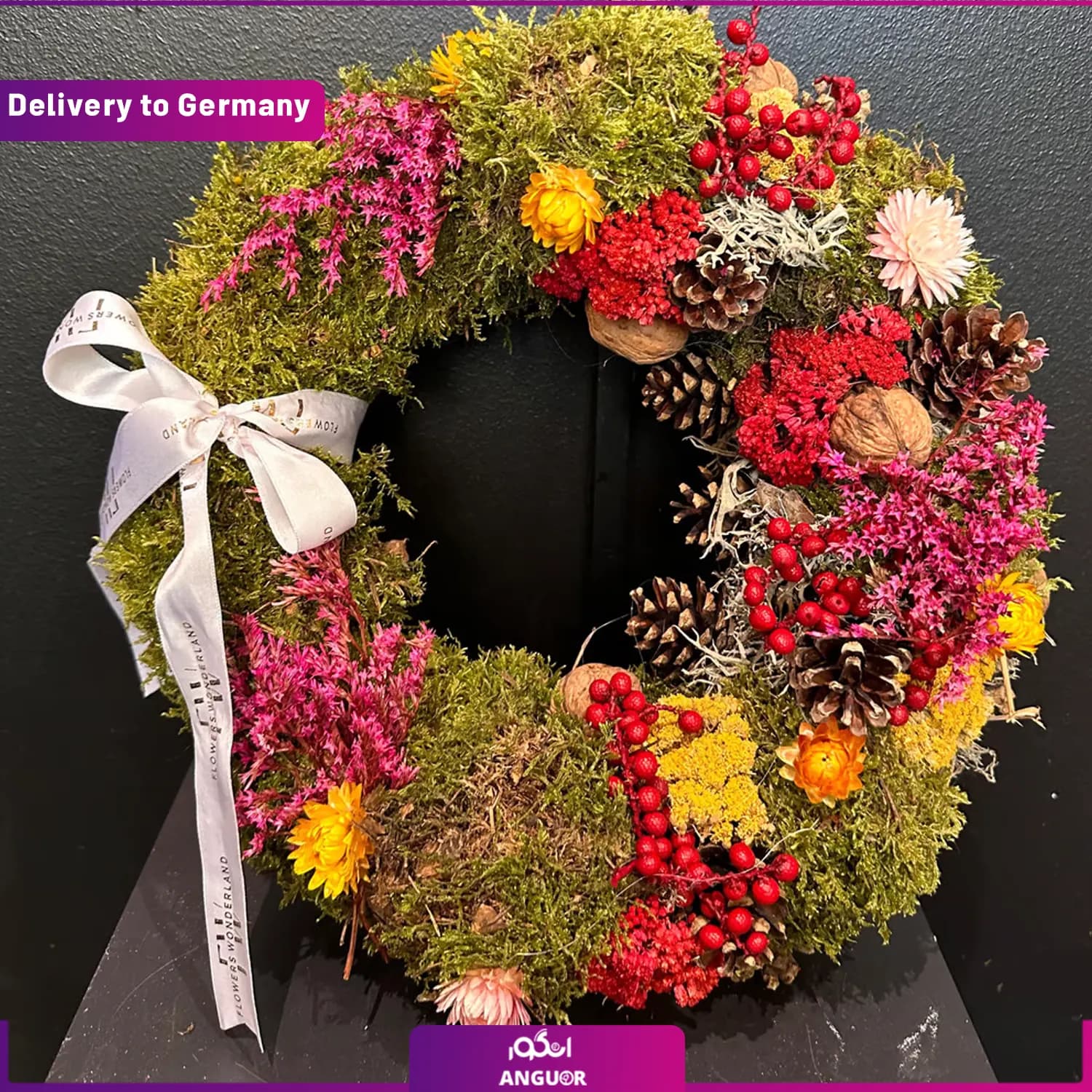 تاج گل کریسمس (ارسال گل به آلمان)