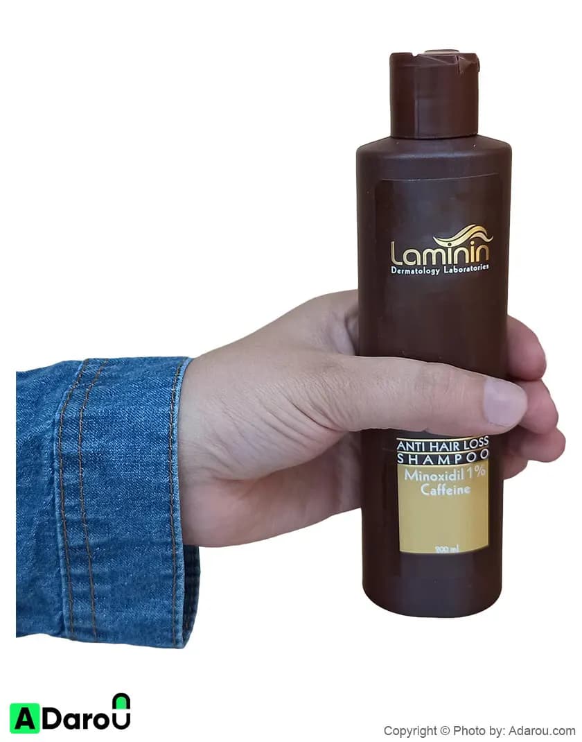 شامپو ضد ریزش و تقویت کننده کافئین ماینوکسیدیل 1% لامینین 200 میلی لیتر Laminin — تصویر ۹