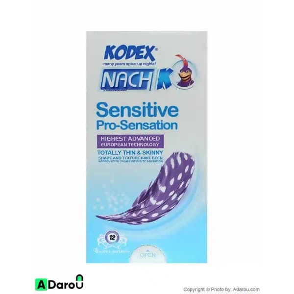 کاندوم بسیار نازک و حساس (سنسیتیو پرو سنسیشن) ناچ کدکس 12 عددی Kodex