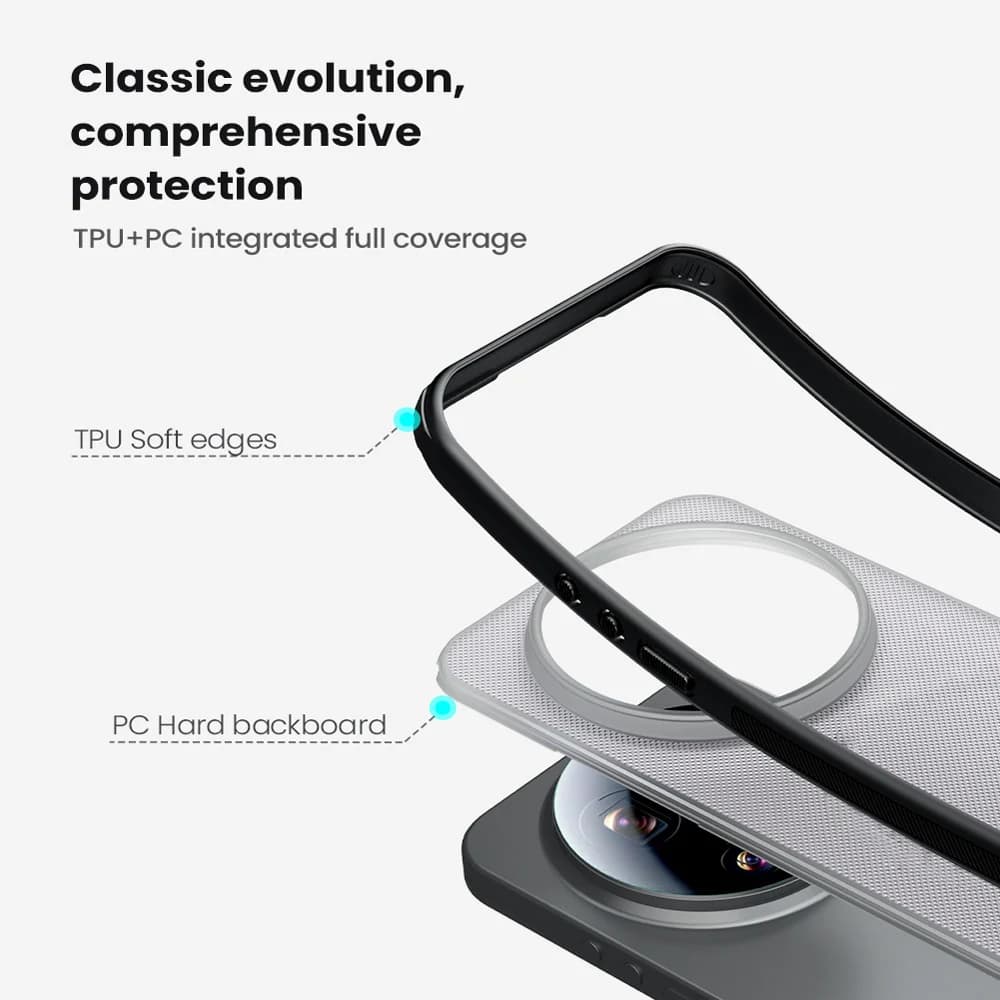 قاب ضدضربه دودی Xiaomi 17 Ultra مارک نیلکین مدل Super Frosted Shield Pro Clear — تصویر ۸