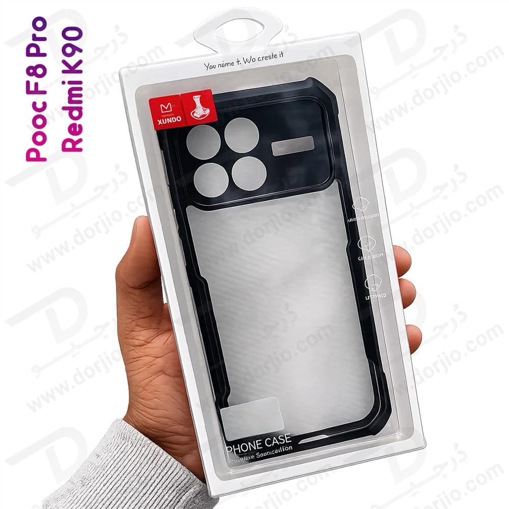 کریستال شیلد شفاف Poco F8 Pro مارک XUNDD سری Beatle — تصویر ۷