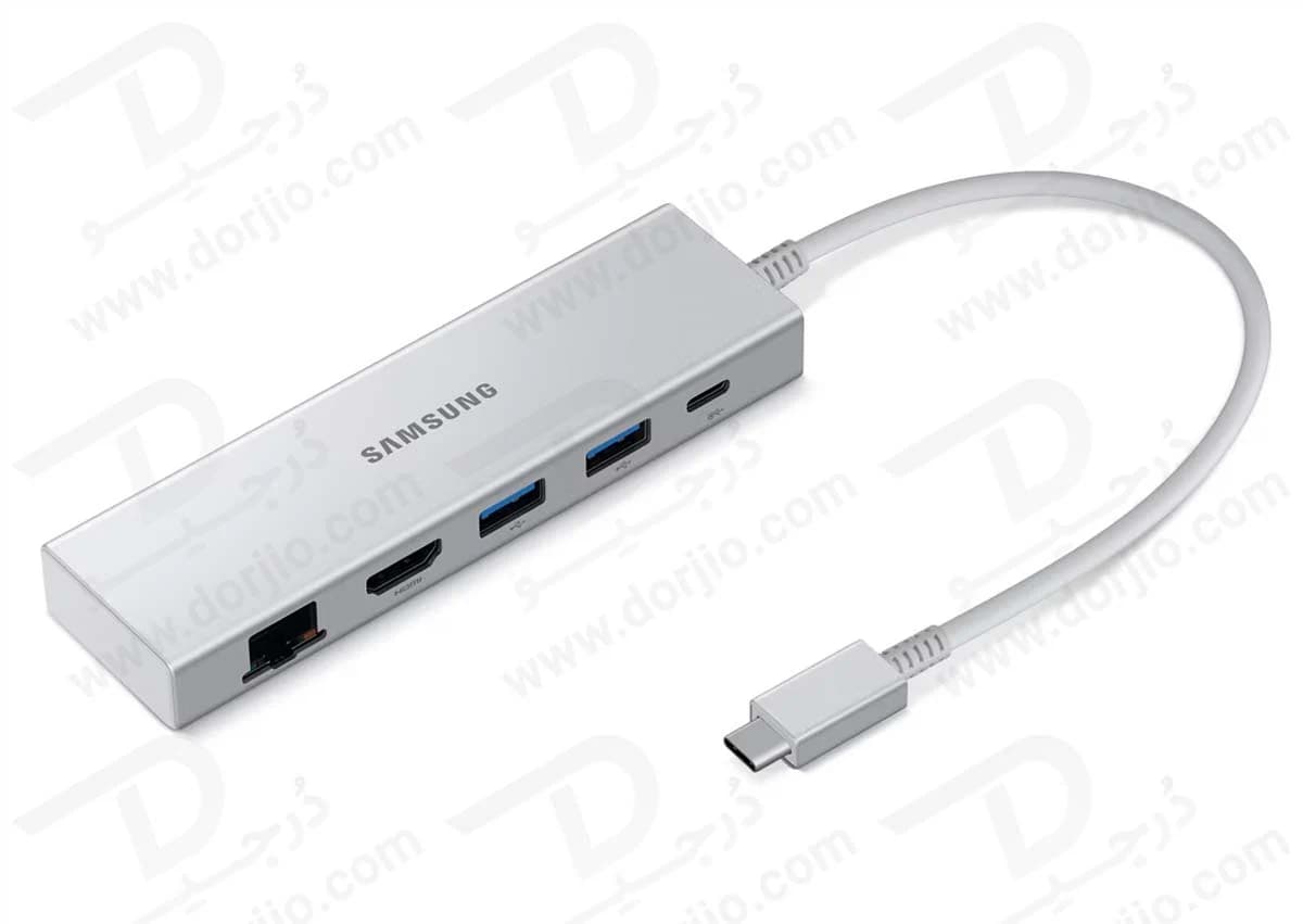 هاب آداپتور Type-C سامسونگ با پورت‌های USB-C و HDMI 4K و LAN و USB 3.0 — تصویر ۱۱