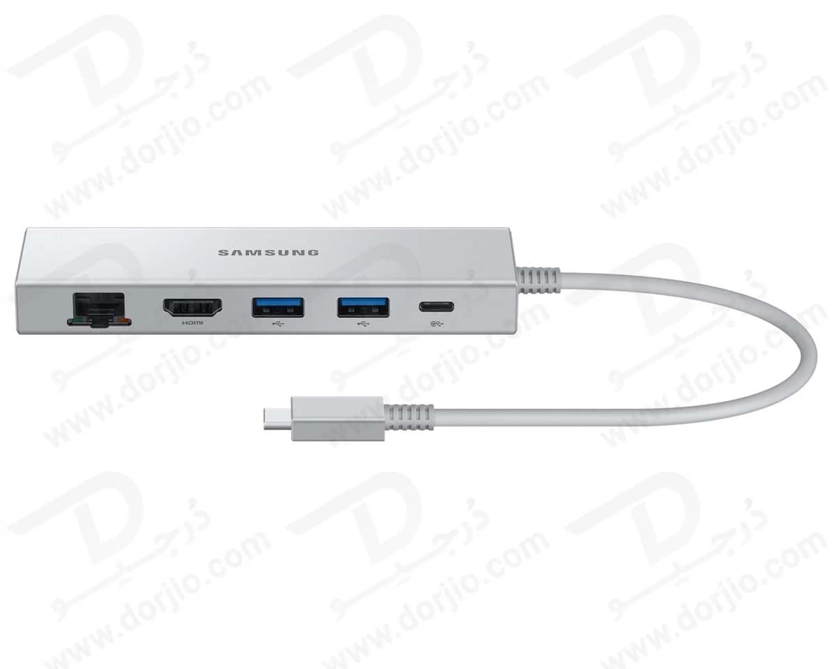 هاب آداپتور Type-C سامسونگ با پورت‌های USB-C و HDMI 4K و LAN و USB 3.0 — تصویر ۵