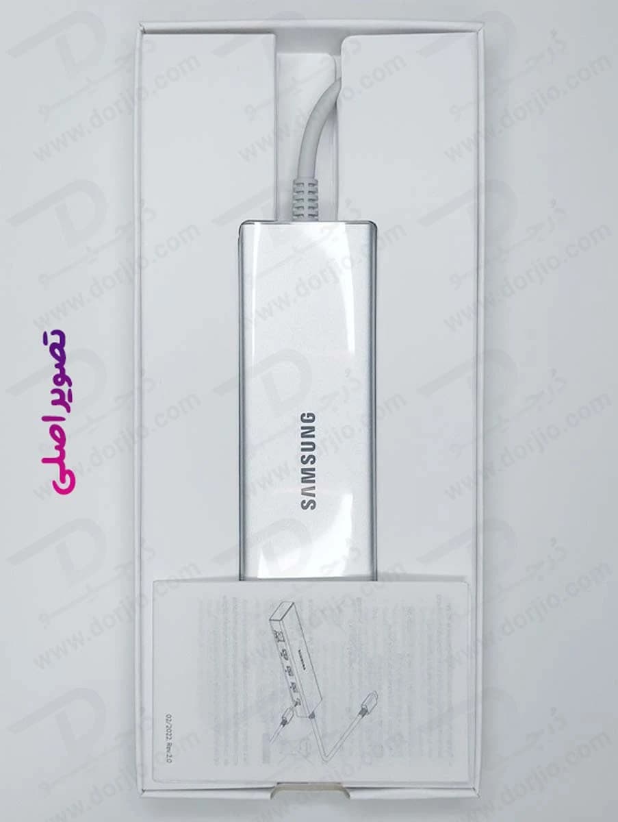 هاب آداپتور Type-C سامسونگ با پورت‌های USB-C و HDMI 4K و LAN و USB 3.0 — تصویر ۹