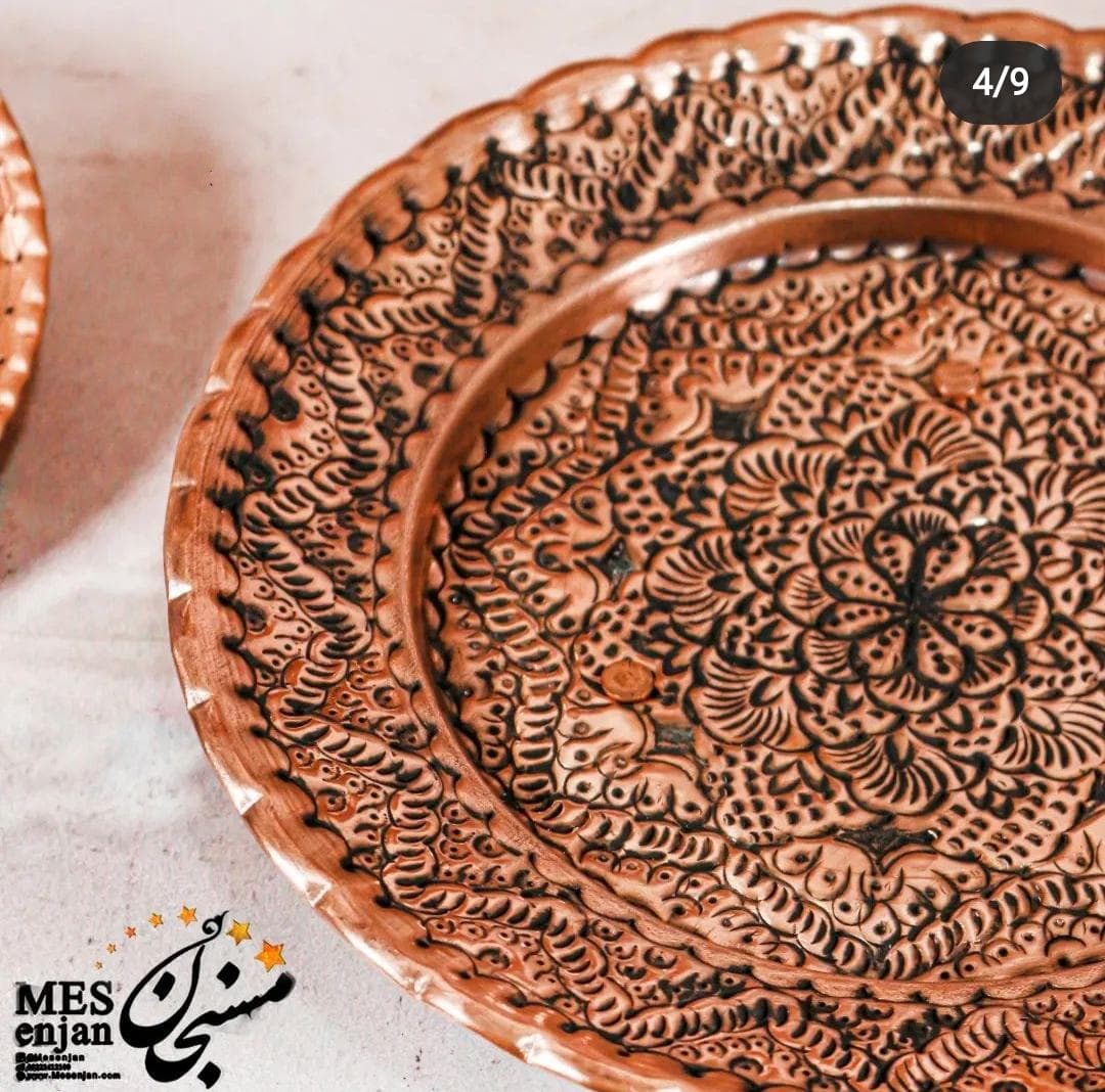 شیرینی خوری پایه کوتاه سیاه قلم