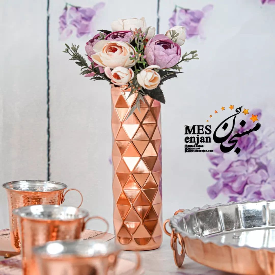 گلدان سه بعدی مسی