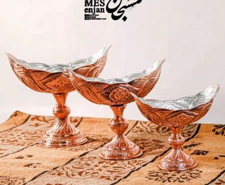 کشکول پایه بلند مسی