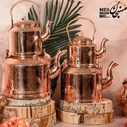 کتری و قوری مسی دستساز — تصویر ۲