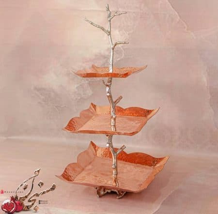 شیرینی خوری سه طبقه شاخه ای