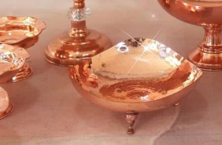 شکلات خوری موج دار سه پایه مسی