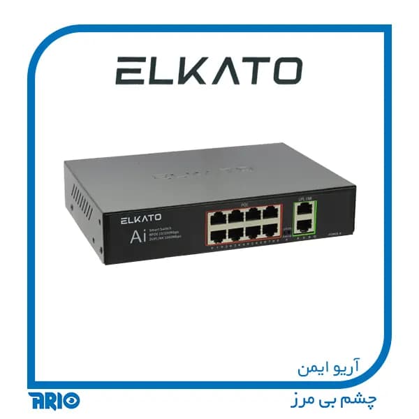 سوییچ شبکه 8 پورت EL-1SB0820GP-120W ELKATO — تصویر ۲