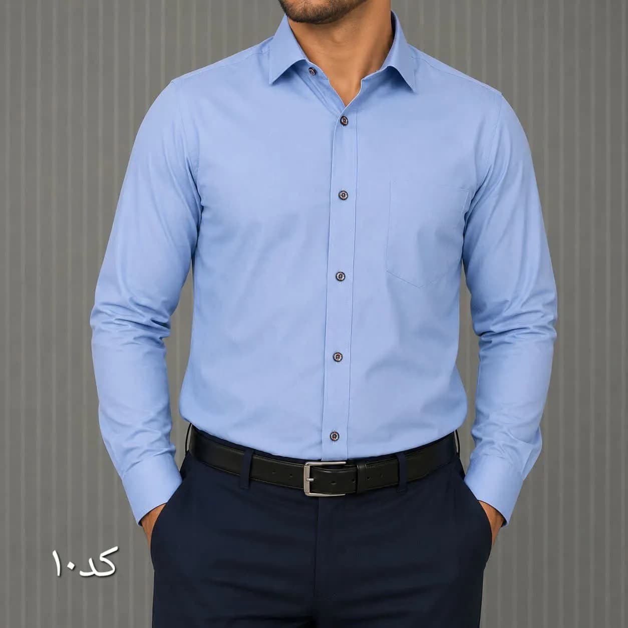 پیراهن آستین بلند مردانه جنس بنگال قواره آزاد در رنگبندی متنوع — تصویر ۳