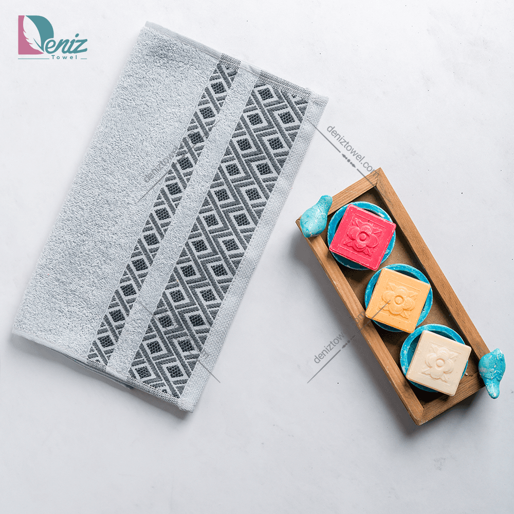 حوله دستی الماس رنگ طوسی