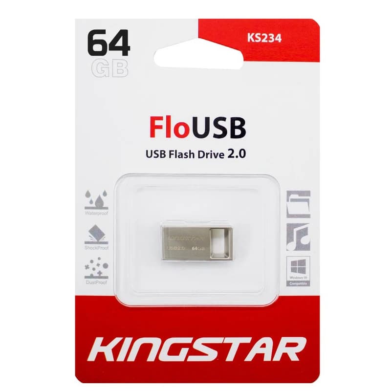 فلش مموری 64 گیگ کینگ استار KingStar FLO KS234 USB2.0 — تصویر ۳