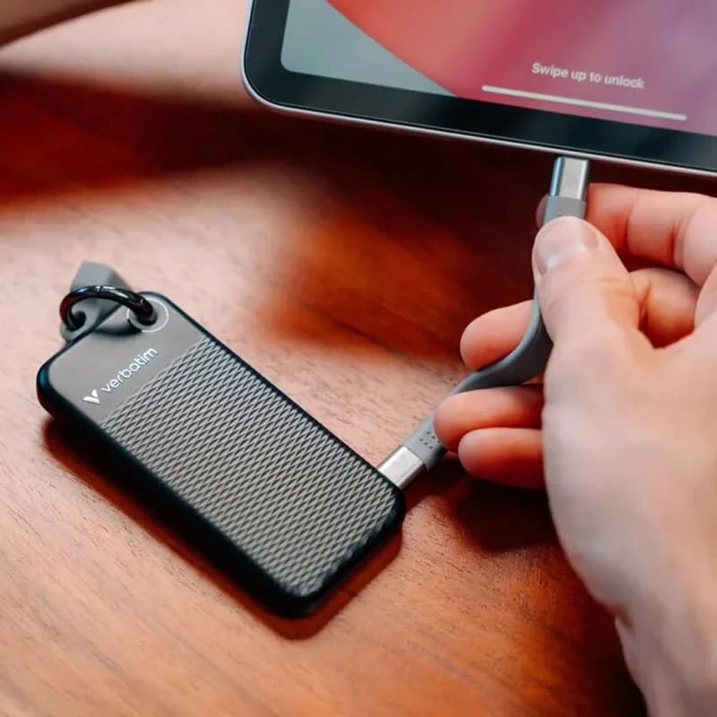 حافظه SSD اکسترنال ورباتیم مدل VERBATIM Pocket 1TB – خاکستری — تصویر ۷